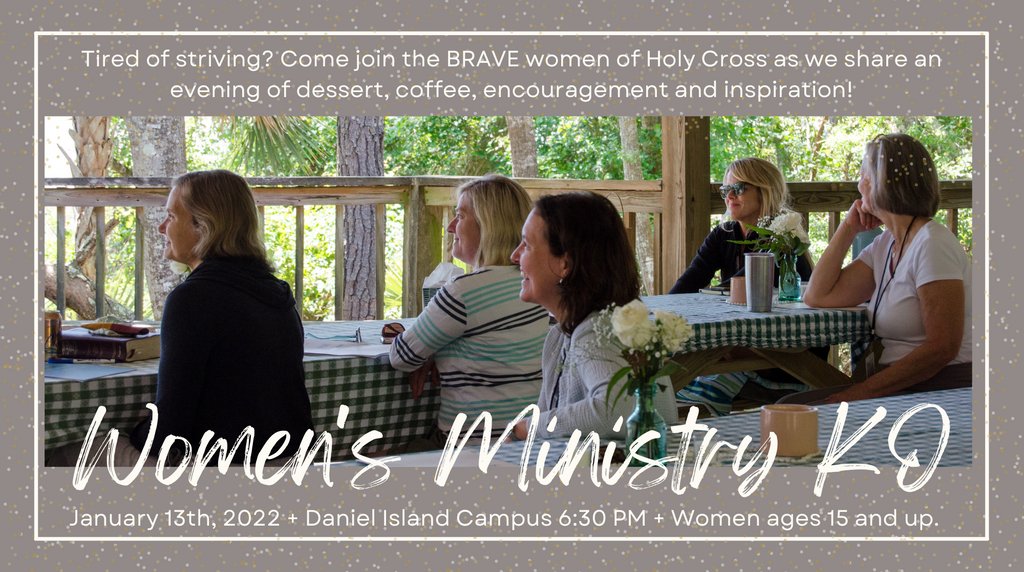 HolyCross_SC's tweet image. Tired of striving? Come join the BRAVE women of Holy Cross as we share an evening of dessert, coffee, encouragement and inspiration! Relax and learn more about ABIDING, including a testimony about one woman's journey.
holycross.net/eventscalendar…