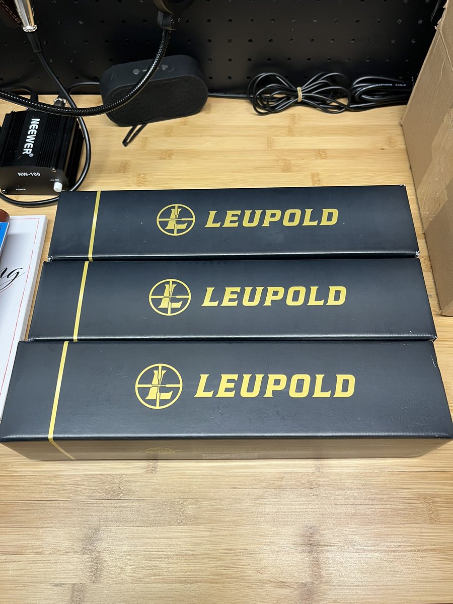 JohnThomsonSK's tweet photo. Look what came in the mail!
I’ve never owned @LeupoldOptics & I have to say I’m impressed by the VX-Freedom scopes.
The 1-4x is going on a custom @RemingtonArms 760 in 338 Federal.
The 2-7x is going on a Browning #tbolt in 17 HMR
The 3-9x is going on a Browning #xbolt in 270 https://t.co/S8Bwz6cIIg