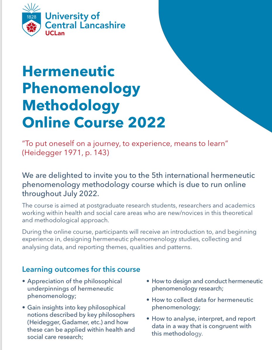 SusanCrowtherMW's tweet photo. 2022 course now live! https://t.co/RXuwDpKqF7  @gill_thomson RT please - info in link &amp; posters @AUTuni @UCLan @AUTSoCS @kaylesley6 @RodantevdWaal @Mayra_K11 @RGUresearch @jenhock13 @ZoeBradfield @Dianethemidwife @PhDMidwives #hermeneuticphenomenology #phdchat #PhDLife #PhD https://t.co/4oroEeHtbD