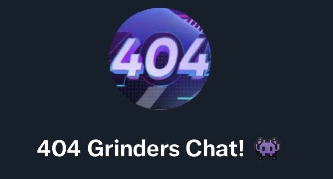 404Teams's tweet image. Do you want to grind for 404? Or just meet some of the members and other grinders? Then reply to be added to our grinders chat!