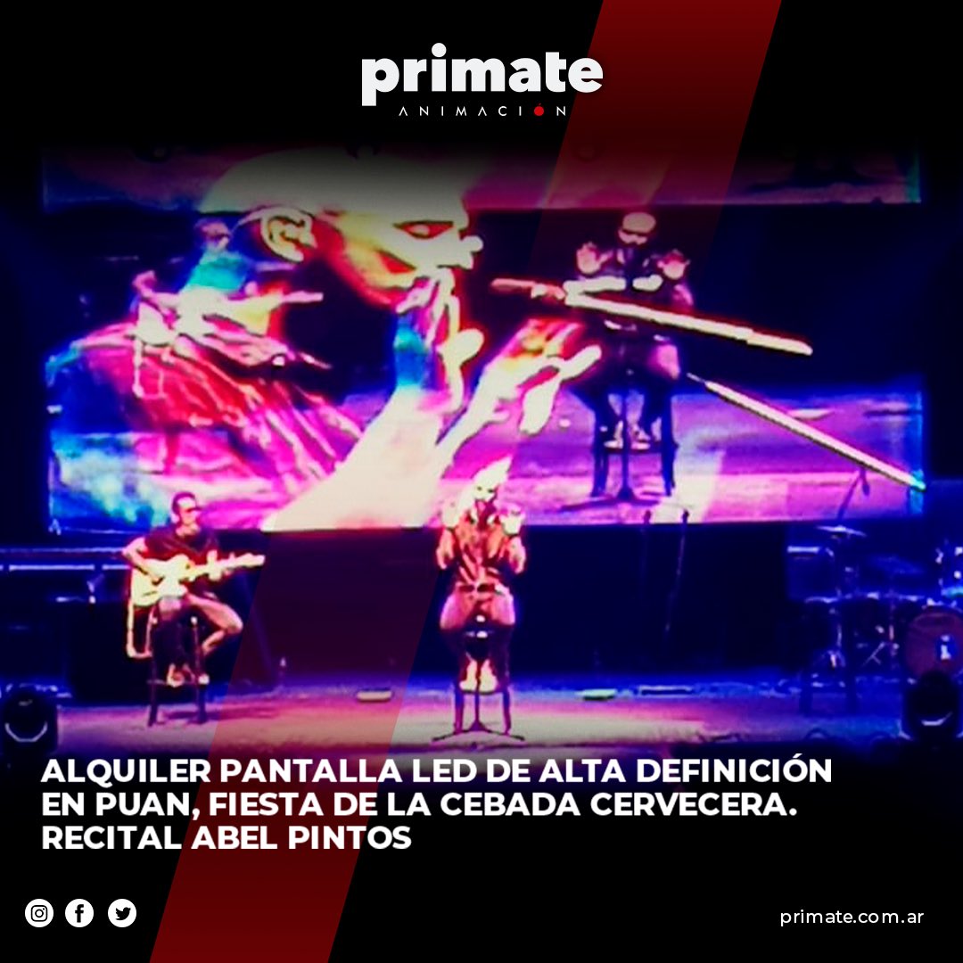 Alquiler pantalla led alta definición para la fiesta de la cebada en Puan.

Consultanos presupuesto para tu evento 
📱2914420835
🖥 contacto@primate.com.ar