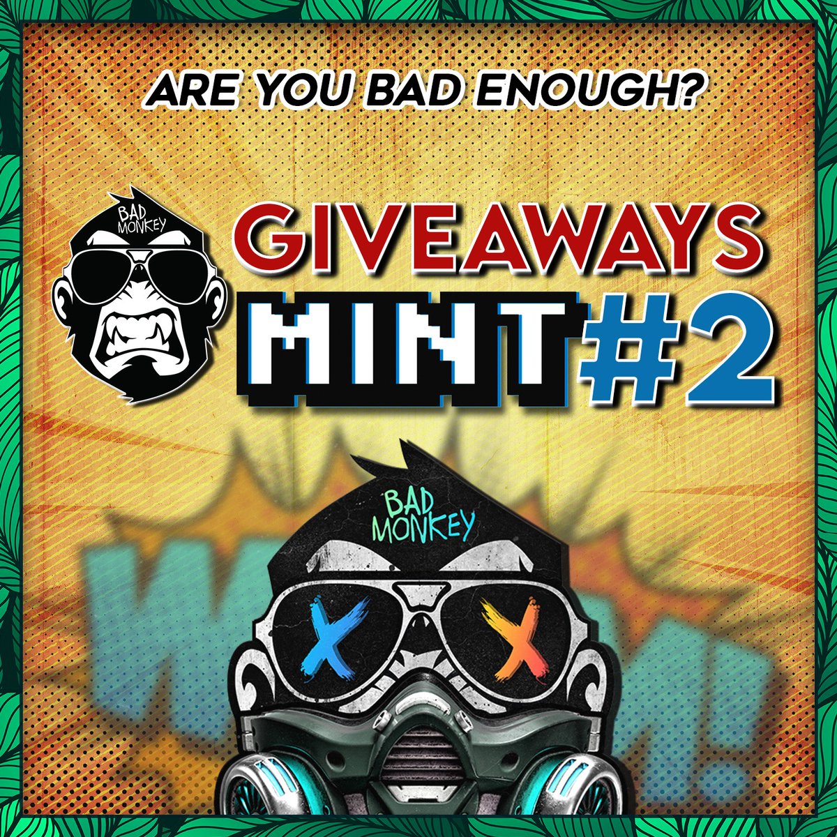 BadMonkeyStyle's tweet photo. ROUND #2
12 Free NFTs Giveaway left
2 NFTs every day
1. Retweet this Giveaway
2. Tag Two friends
3. Join our Discord
Two lucky winners will be anounced daily
Discord: https://t.co/j1BkZ5F3hX
#NFT #NFTCommunity #NFTartist #NFTdrops #NFTGiveaway #NFTProject #BadMonkeyNFT https://t.co/dUryDZlTJS