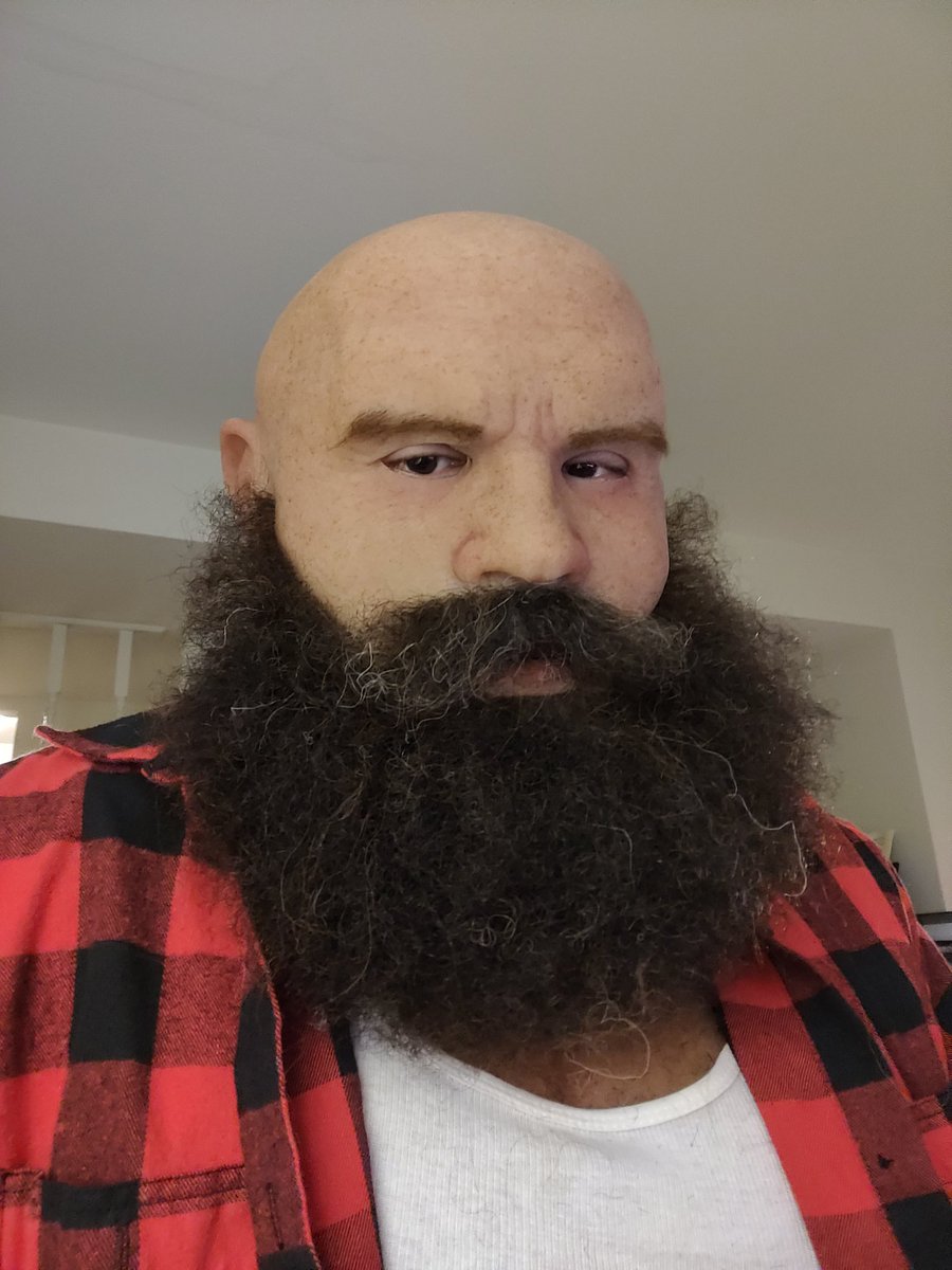 GearBearJC's tweet photo. You know, I never did post a pic of my new mask and beard. Here you go https://t.co/XWvgv2gfVT