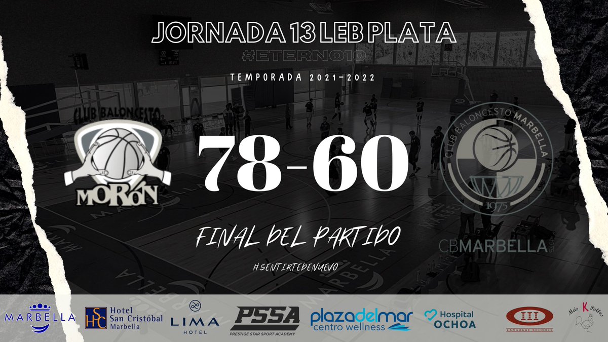 CBMarbella1's tweet photo. 🔊 #Directo 🔥 I
🔖 Final 4Q 🔚 #LEBPlata
➡️ @CBMoron 7️⃣8️⃣🟢
➡️ @CBMarbella1 6️⃣0️⃣🔵
🎙 Se acabó el Morón. No empezamos el año con victoria, pero seguiremos en la pelea. Esto es muy largo.
✨ #Eterno10
🔵⚪️ #MORCBM #CBMLive https://t.co/RQdqK5fhjz
