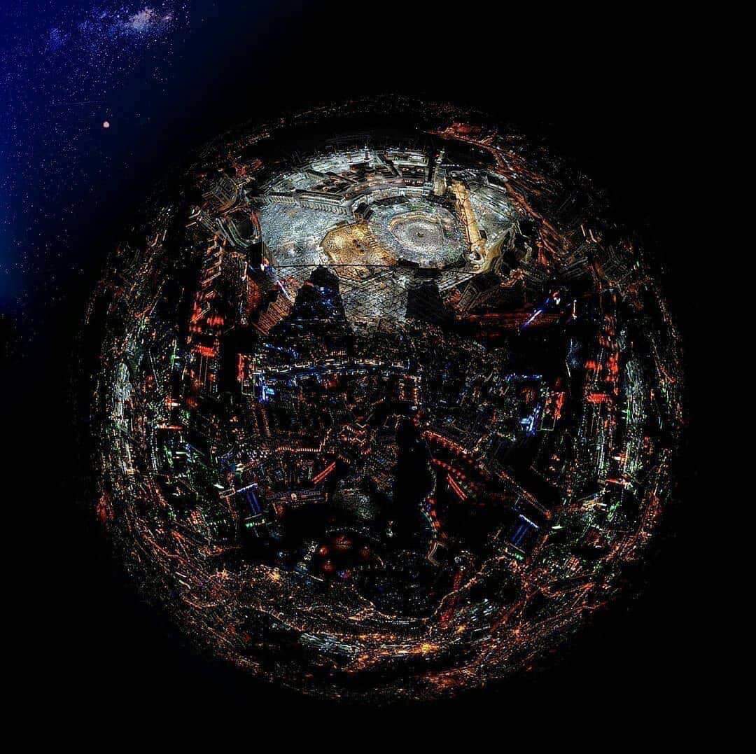 لؤلؤة كوكب الأرض الحرم المكي والكعبة من محطة الفضاء الدولية