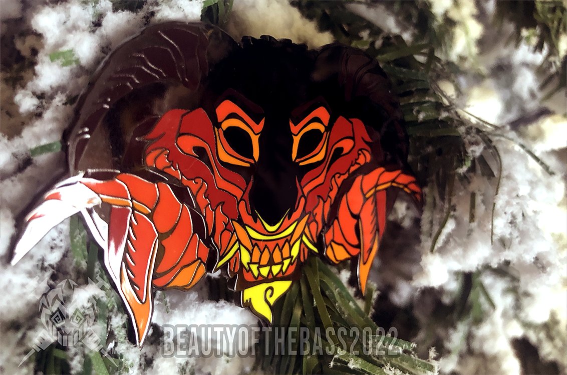 On the 8th day of... January 2022... Bass revealed to youuu... The Kramp-... Scarydemongoatman, Harrddd enamelll Piiiiiiin!