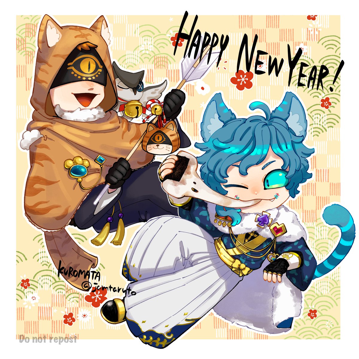 「遅ればせながら描き初め
今年もどうぞ宜しくお願いします!🎍🐯

#第五人格 」|クロマタ🦕のイラスト