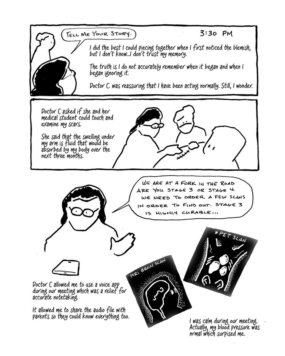 RealBrianKelley's tweet photo. Yesterday, I met with my first oncologist. #graphicmedicine #melanomaawareness #melanomasucks #cancersucks #cancerfighter #autobiographicalcomics #diarycomics #makingcomics #comicsprocess https://t.co/BFpaDyWafi