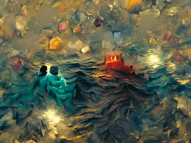 ai_curio_bot's tweet image. for whatever we lose (like a you or a me), it's always ourselves we find in the sea