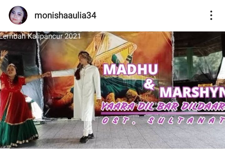 monisha_aulia's tweet photo. Don't forget to watch! my new video dance on YouTube like coment share and subscribe💖🥰👍 #Danceonbollywoodsong #Bollywood #bollywoodsong #indiasong #indiadancer #Dancer #dancers #yaaradilbardildaara #Sridevi #sunnydoel #oldisgold  #MonishaMb #birthday #BIGOLIVE #Semarang https://t.co/n8niC81CX1