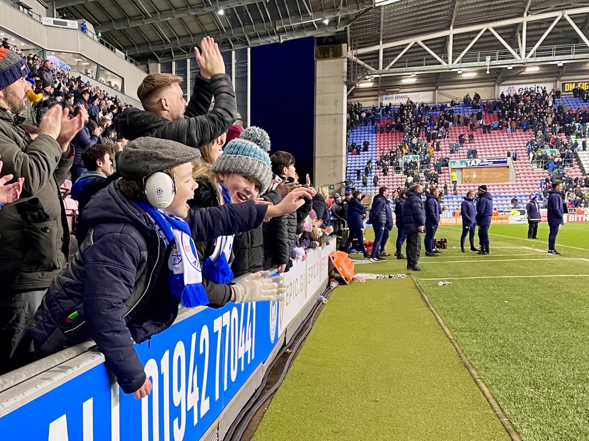 My two celebrating today, 

Can’t put into words how happy it makes me seeing them get to enjoy <a href="/LaticsOfficial/">Wigan Athletic</a> moments like this after the dark days of admin. #wafc