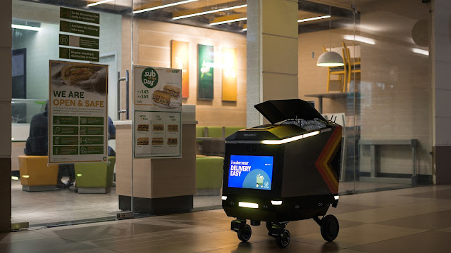 Valenciacars1's tweet photo. #Ottonomy presenta a #Ottobot, el #primerrobotdeentregatotalmenteautónomodelmundo que entrega tanto en entornos interiores como exteriores @Ottonomy_IO
https://t.co/kgxfLc1PK5 https://t.co/Cv3V249xjC
