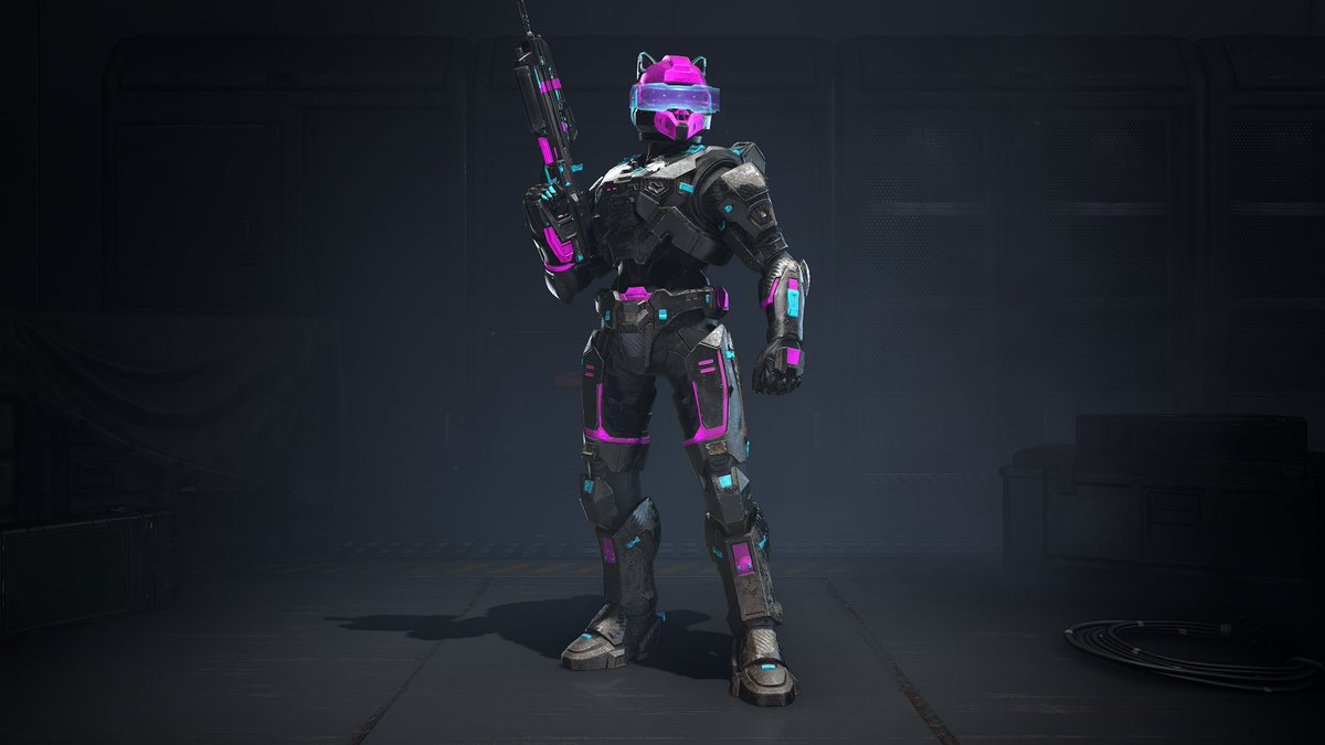 Delta_ae's tweet photo. Free Armor FX at Cyber Showdown Event and Sythwave coating (bundle item store). 
Thnks jared #HaloInfinite https://t.co/7V7JOmxZA7