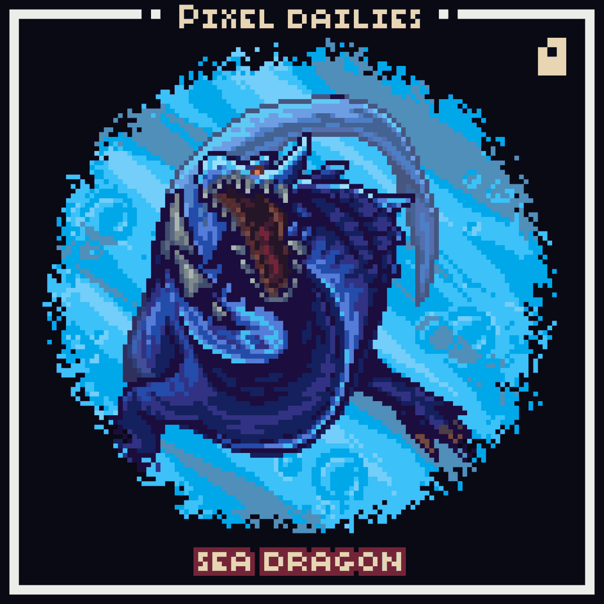 A #SeaDragon based on Monster Hunter :D 🐉
<a href="/Pixel_Dailies/">Pixel Dailies</a> ♦ #pixel_dailies ♦ #pixelart