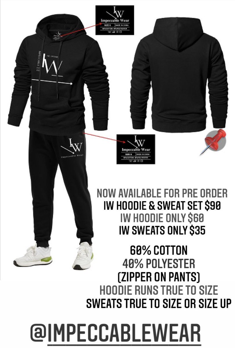 It’s a GREAT DAY to be IMPECCABLE. We are now accepting Pre Orders on select items &amp; the featured product above is one of them. All details included in the picture. 

If You would like to Place a Pre order DM or email us via Our IG

#TheFutureIsImpeccable
#HOODIESZN
