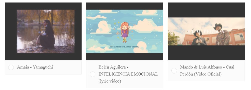 🔝🇵🇪 | Revelamos 💥 #TopFanListenPeru 2022
Semana 1 / Del 8 al 14 de enero

15 | Oh Na Na <a href="/Camila_Cabello/">camila</a> <a href="/MYKETOWERS/">MT</a> <a href="/Tainy/">TAINY</a>  
16 | Yamaguchi <a href="/amaiaromero/">amaia</a> 
17 | Inteligencia emocional <a href="/Belen__Aguilera/">Belén Aguilera</a> 
18 | Cual Perdón <a href="/musicmandomx/">Mando</a> &amp; Luis Alfonso
 
🎧  innewsmusic.com