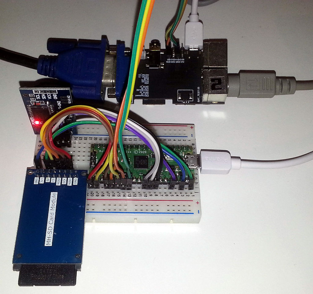 guidol70's tweet image. Heute mal den #Picomite (RPi Pico mit #MMBASIC) mit dem #VGA32-Terminal (GLTerm) verbunden und die serielle Console auf GP20/GP21 (COM2) konfiguriert ;)