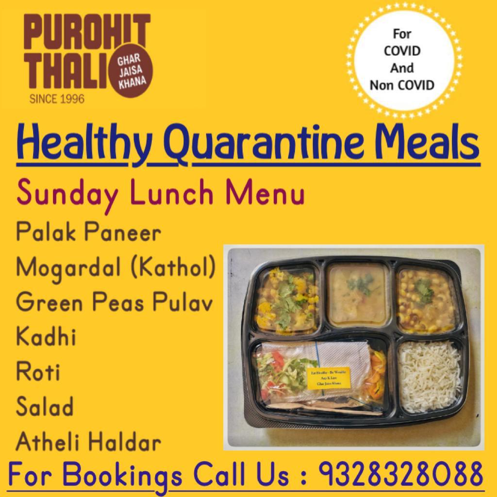 AmitHPanchal's tweet photo. Purohit Thali is serving meals to #COVID19 patients with all necessary precautions in #Ahmedabad. 🍱

Area's Covered: Gurukul, Ghatlodia, Ranip, Swastik char rasta, Vijay char rasta, Satellite, Bodakdev, Nehrunagar, Thaltej, Shilaj, SBR. https://t.co/AOgkkuXtBt
