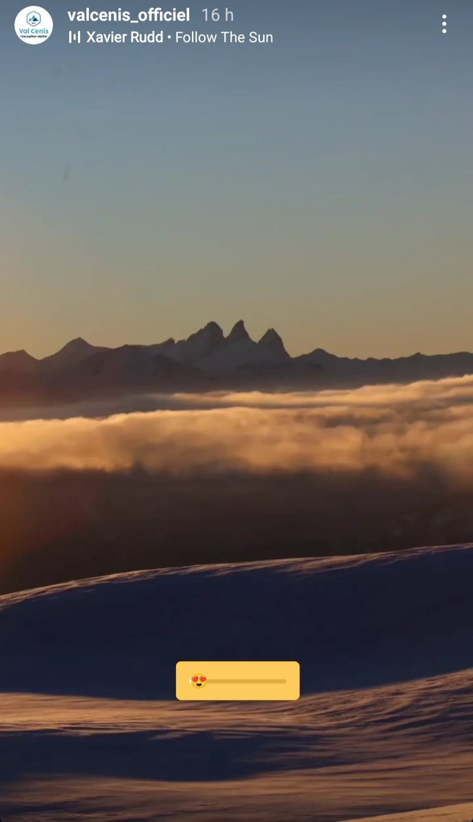 AiguillesArves's tweet photo. Trop bien les story Instagram de @VAL_CENIS avec coucher de soleil sur les #AiguillesdArves vu depuis le plateau de #Termignon 😍 https://t.co/6oFMT4WxAY