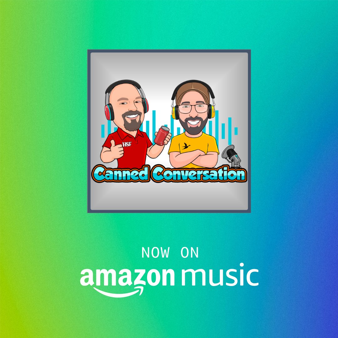 Canned_Convo's tweet photo. In keeping with our motto to be your favorite unscripted and genuinely entertaining podcast, wherever you listen, we are now available on @amazonmusic. #PodcastsOnAmazonMusic https://t.co/jHnwDr8t3U