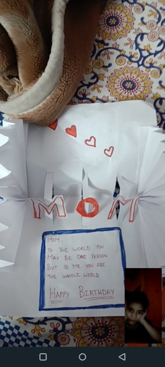 whitorangegreen's tweet photo. The best ever wishes on #Quarantine on #birthday from lovely #Daughter ... #OmicronInIndia #bestmomoments2022 https://t.co/eBdPYrzW00