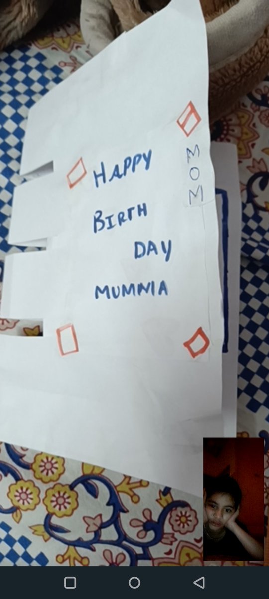 whitorangegreen's tweet photo. The best ever wishes on #Quarantine on #birthday from lovely #Daughter ... #OmicronInIndia #bestmomoments2022 https://t.co/eBdPYrzW00