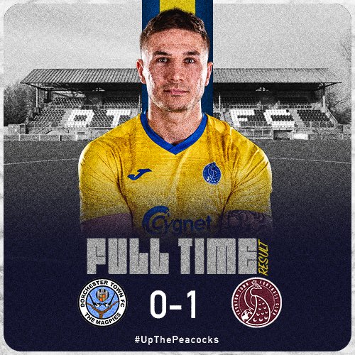 FT | Dorchester Town 0-1 Taunton Town 

YESSSSSSSSSSSSSSSSSSS

#UpThePeacocks