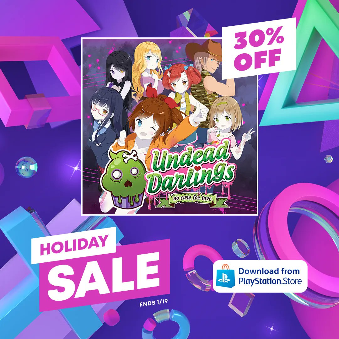 SekaiGames_'s tweet photo. Save 30% on #RPG &amp; #visualnovel hybrid @UndeadDarlings ~no cure for love~ for #PS4 on PSN @PlayStation NA &amp; @PlayStationEU! Journey through dungeons in fast-paced turn-based combat and branching dialogue paths to deliver the cure to the #zombie virus! https://t.co/pmgNEpzImP https://t.co/2MEfSSsdog