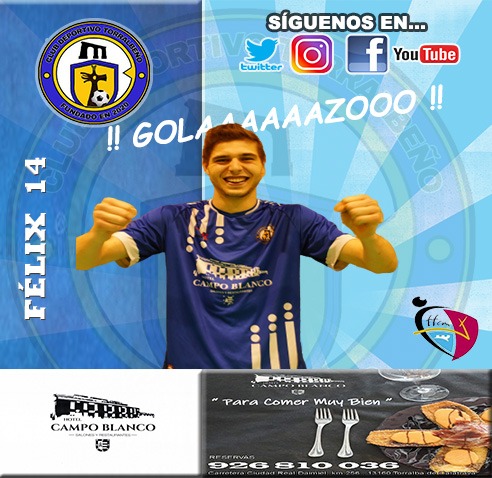 #Senior➡️ JORNADA9️⃣
1ª Autonómica de Castilla la Mancha Fútbol Sala. Grupo 2
2️⃣C.D.TORRALBEÑO HOTEL CAMPO BLANCO
0️⃣FS LA SOLANA

⚽⚽⚽ ⚽¡¡¡GOOOL !!!DE <a href="/Barrera02Felix/">Félix Barrera</a>
¡¡¡ GOOOL DEL C.D.TORRALBEÑO!! 

💙🤍💛

Patrocinado Por: <a href="/PublySport_CLM/">Publy Sport</a>