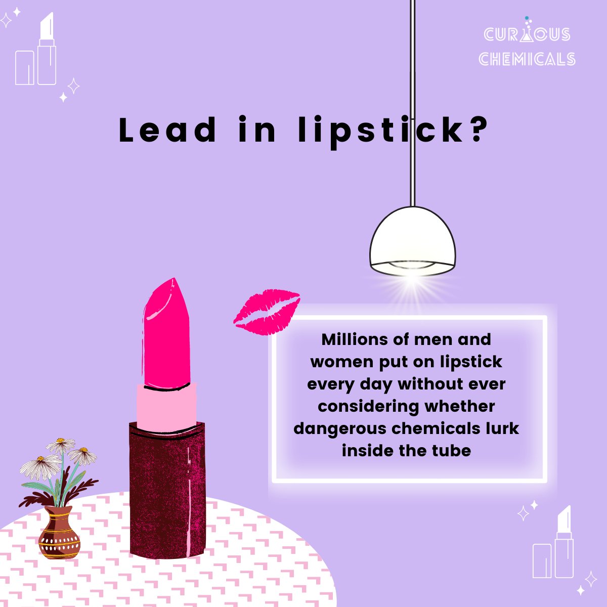 ayurvedaura's tweet photo. Lead, found in #lipsticks &amp; #lipglosses, does not show up on ingredient labels. 💄
Absorbed from lipsticks by your body, it is distributed to blood,soft tissues &amp; bones⚠️
Stay tuned to find out how you can #spotlead in your #personalcareproducts 👨‍🔬

#skincareguide #tradesecrets https://t.co/aSyEfpOVwQ