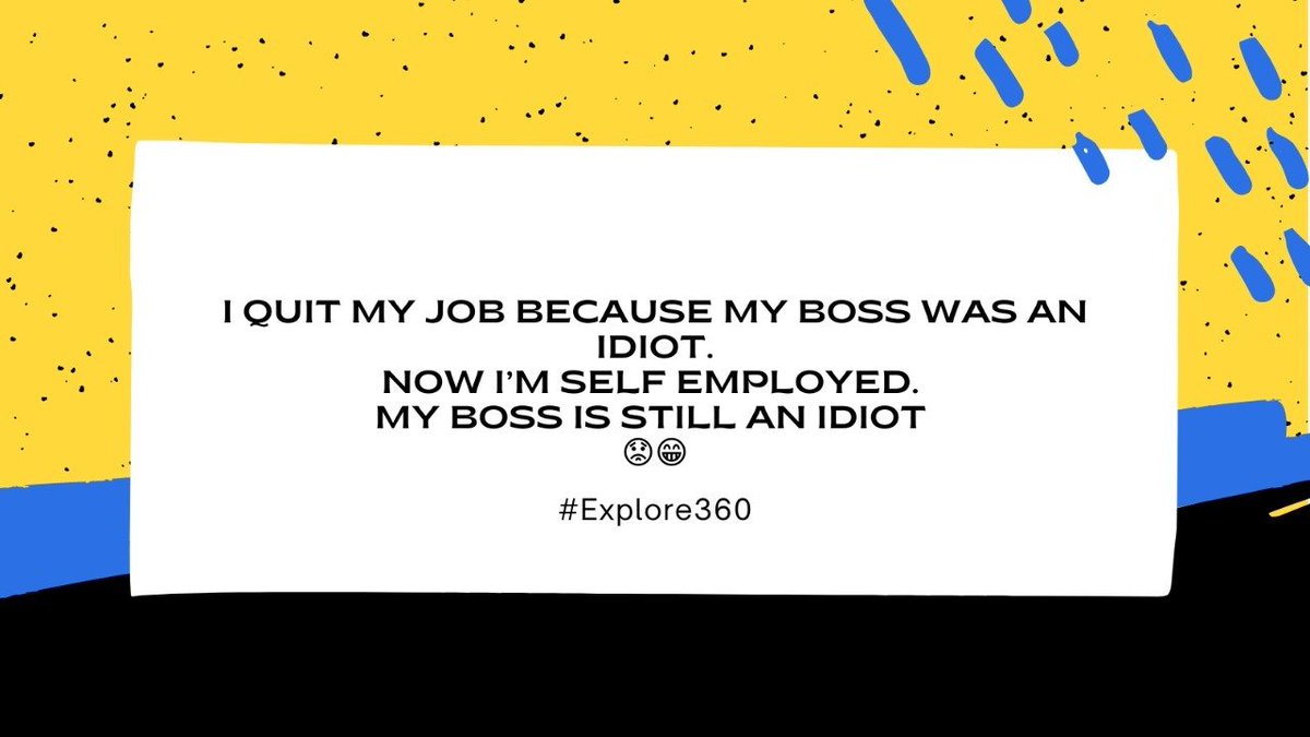 Consult360D's tweet photo. #Explore360 #Self_Employed #Corporate_Humor https://t.co/XWUJuxFfbl