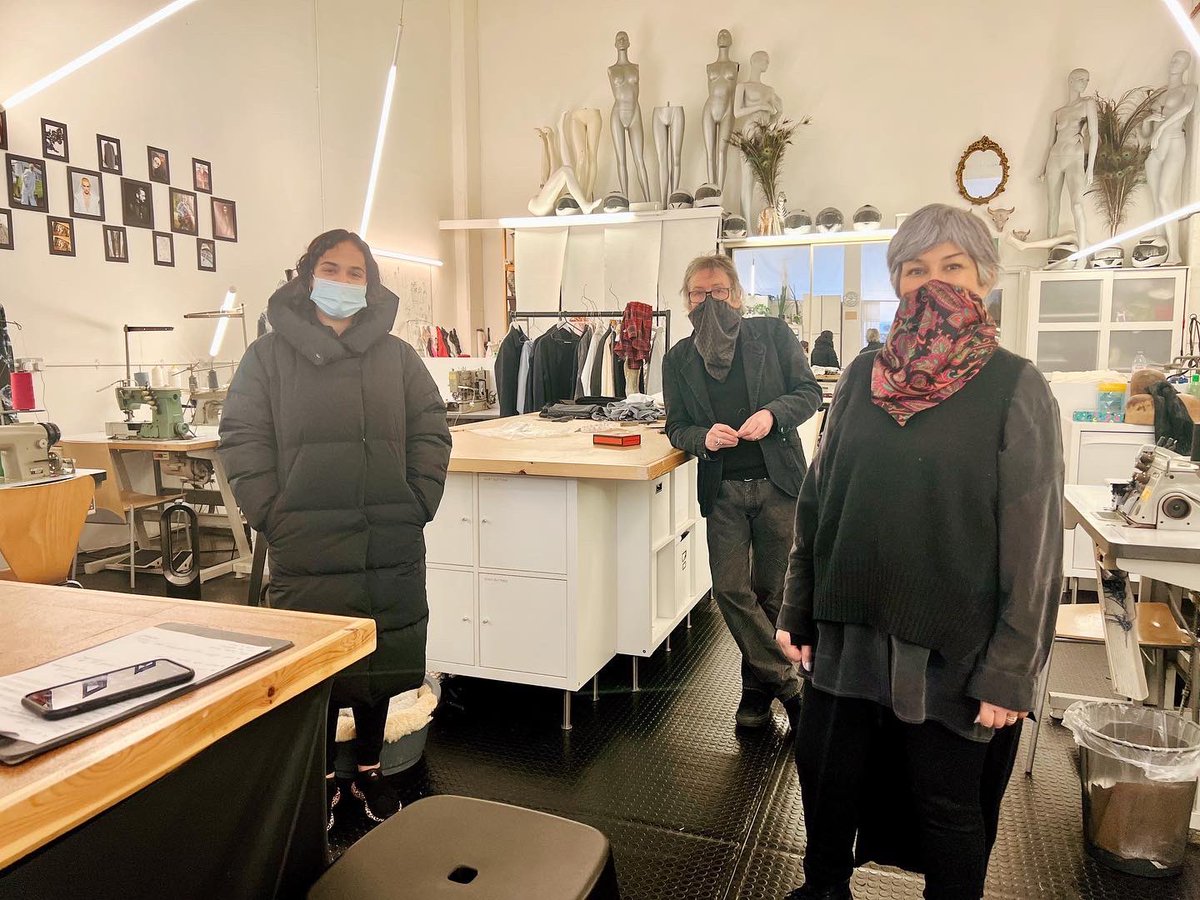 NadiaWhittomeMP's tweet photo. Great to catch up with Reeta, Tony and Dinh at @OneBCClothing - a sustainable fashion label based in Sneinton.

Their latest work to celebrate 21 years is The ReJEANeration Project, upcycling worn and torn denim.

I’m forever blown away by our local creative industries 😍 https://t.co/ATNpxVJYc1