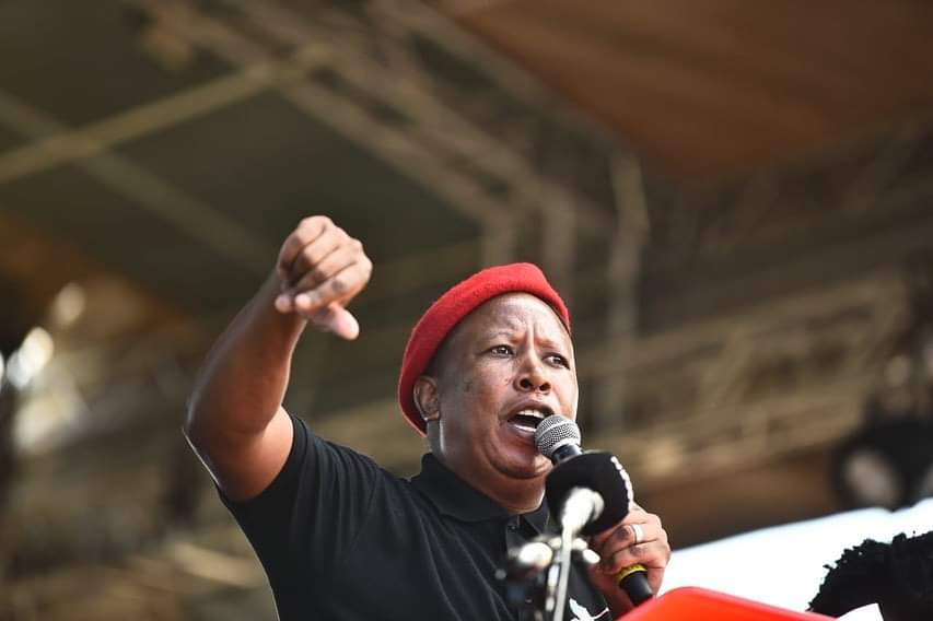 EFF_Capricorn's tweet photo. [In Pictures]: CIC Julius Malema addressing the #EFFSiyabongaRally

The President says it is a fact that the ANC does not have a mandate in Kwa-Zulu Natal. They have lost eThekwini, they have lost Ladysmith, they have lost Richards Bay, Pietermaritzburg and NewCastle. https://t.co/3uxQ2vMK0U