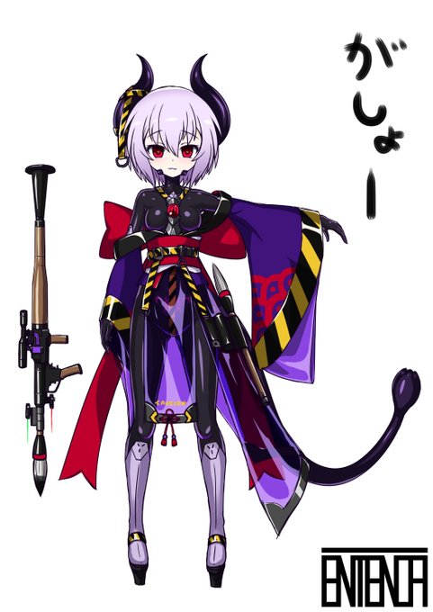 そしてこれが清書担当エンテンカに悲鳴を上げさせた晴れ着の設定画です、ちゃんと虎柄!! 虎柄…? 虎柄!!! 