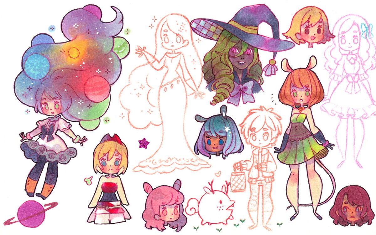 Random stuff from my sketchbook (both originals and fanarts) thought they were worth sharing 
