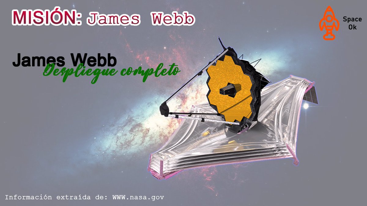SpaceOkk's tweet photo. 🎉 ¡James Webb se ha desplegado completamente! 🎉

𝔸𝕙𝕠𝕣𝕒 𝕤𝕠𝕝𝕠 𝕣𝕖𝕤𝕥𝕒 𝕞𝕚𝕣𝕒𝕣 𝕖𝕝 𝕡𝕒𝕤𝕒𝕕𝕠 🎈✨

#JWST #JamesWebbSpaceTelescope https://t.co/GnLhD2ZIYY
