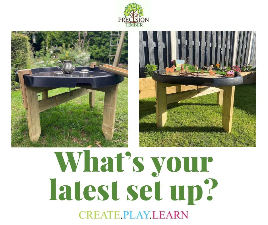 PrecisionTimber's tweet photo. Whatโs your latest Tuff Tray set up?๐ค
Why not get yourself one of our durable, weather proof, foldable tuff tray stands to enjoy creating endless play activities for your little ones to enjoy!๐คช
Grab yours at: https://t.co/CiOXqJqeHo #tufftrayideas #tufftrayplay #smallbusiness https://t.co/10PQz90Hyx