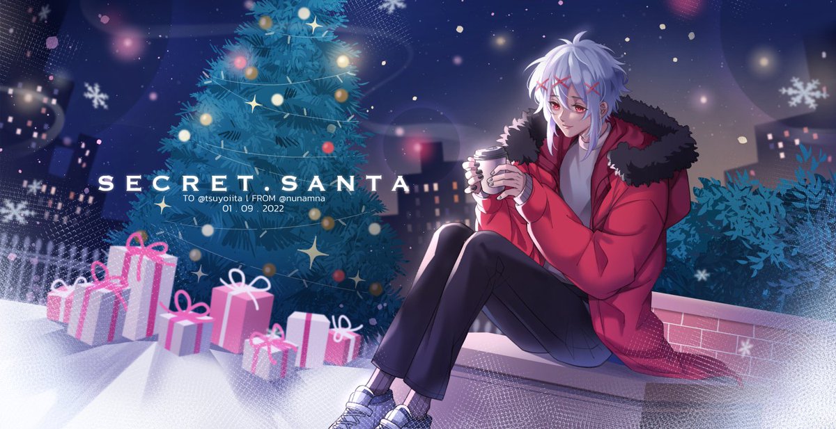 #SecretOC_SecretSanta2021

รอบนี้ได้รีเควสคุณ @tsuyoiita ค่ะ! 
น้องแบบน่ารักจนต้องเลือกมาวาด หวังว่าจะไม่หลุดคาร์นะคะ!! เมอร์รี่คริสต์มาส+สวัสดีปีใหม่ย้อนหลังด้วยน้าXD