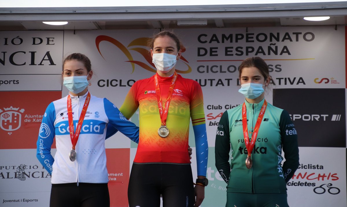 teikauciteam's tweet photo. ¡Cerramos el primer día del #CECXXativa22🇪🇦 con dos medallas!

➡️ 🥇 Oro para @DavidIvars5 en cadete masculino.
➡️ 🥉 Bronce para Leyre Almena en cadete femenino.

¡Enhorabuena! Y mañana esperamos sumar muchas preseas más 🤞🤞

📸 @RFECiclismo https://t.co/g9RyxP8QZP
