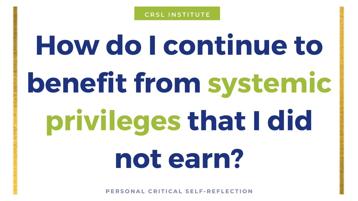 crsl_institute's tweet photo. Critical self-reflection is essential in order to stop the systematic oppression occurring in our schools. https://t.co/i4dxk44zL1