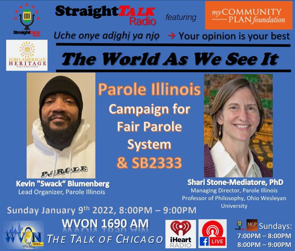 ParoleIllinois's tweet photo. Thanks to @WVON1690 for having us on, for lifting the conversation about the need for restorative justice in Illinois.
You Are More Than The Worst Thing You Have Ever Done.
#BringBackParole https://t.co/6AgxBeQ0S2