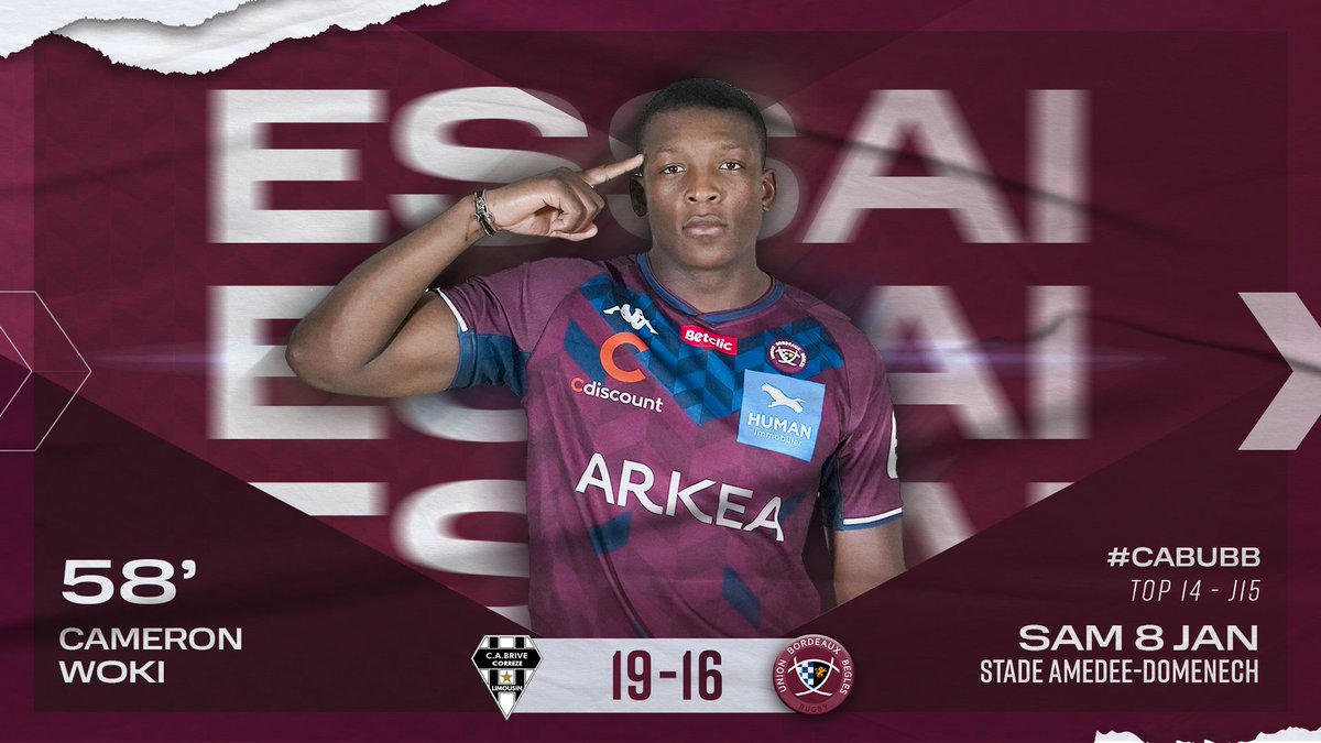 UBBrugby's tweet image. ⏱58' ESSAIIII de Woki qui part seul au ras du ruck! Essai transformé par Lucu!
#ILOVEUBB #CABUBB