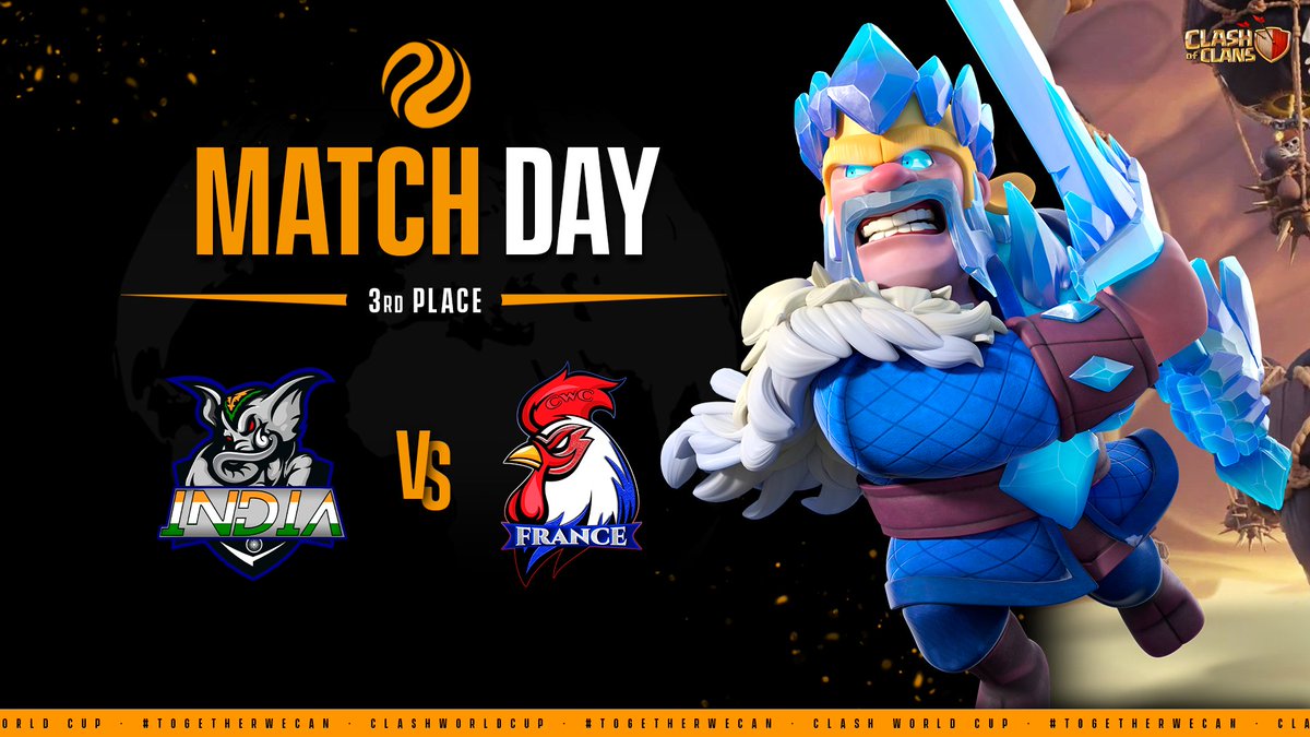 ClashWorldCup's tweet image. #CWC7 | Little Final

🇮🇳 @TeamIndiaCoc - @TeamFranceCoC 🇫🇷

Community streams:
🇫🇷 youtube.com/c/ParandarCoC - @parandar
🇫🇷 youtube.com/c/LEX-COC - @LEXoffi
🇫🇷 twitch.tv/barcadans - @barca_gaming

GLHF!