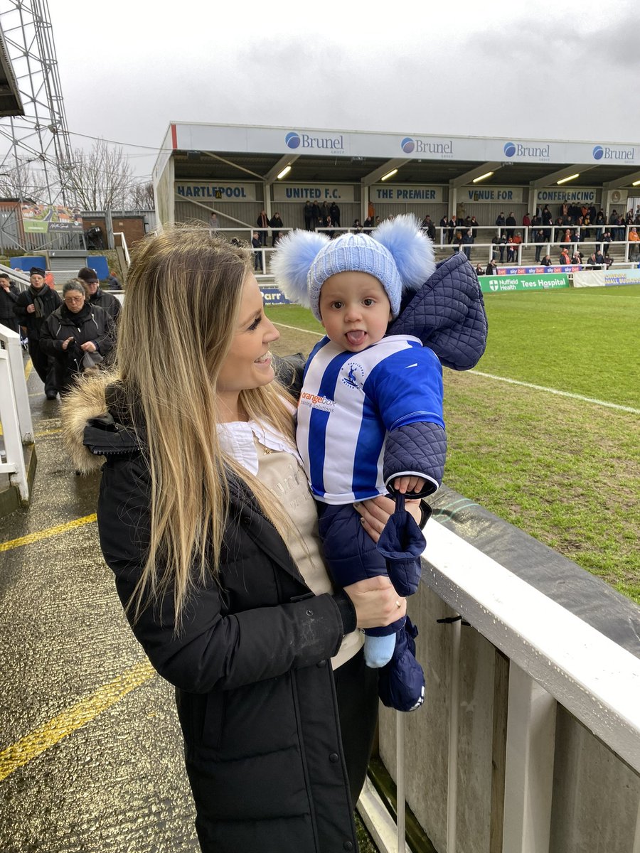 What a win that was!!! My boys first game at the Vic. Moments like this I will cherish forever 🔵⚪️❤️ <a href="/Official_HUFC/">Hartlepool United FC</a>