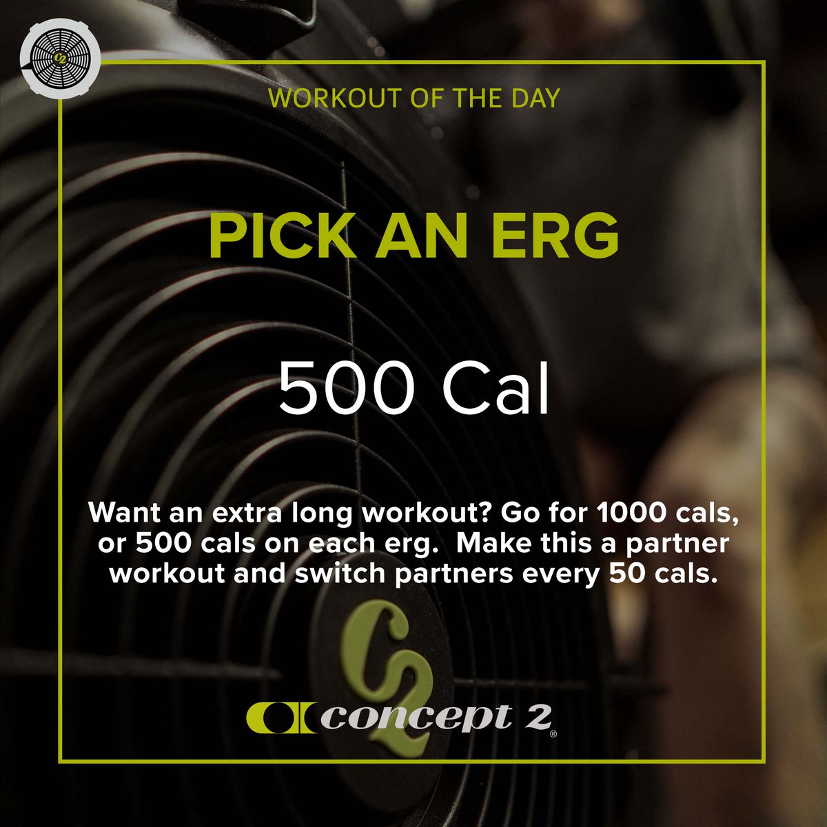 concept2's tweet image. Great piece to do if you&apos;re working through one of the &apos;Burn&apos; challenges in the Concept2 January Revolutions Challenge!  Grab a partner for some spice and double the cals.  Simply hit the &apos;units&apos; button to switch from pace to cals, and get moving!

#Concept2 #Erg #C2Challenge