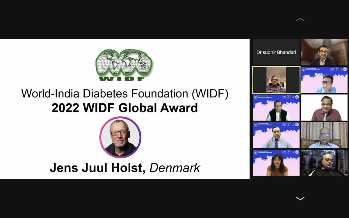 Prof. Jens Juul Holst receives the WIDF Global Award 2022 for his groundbreaking research on GLP-1. An inspiring story of bench to the bedside improving lives for people living with diabetes #WIDF