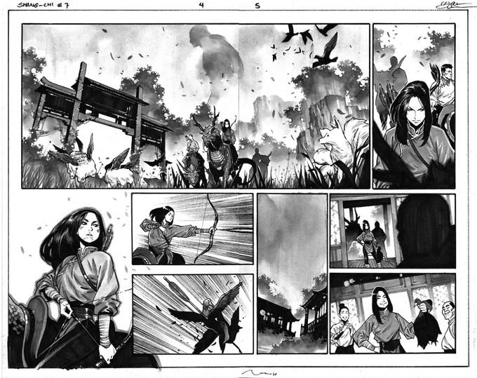 Double page from #shangchi issue 7 
#Marvel 