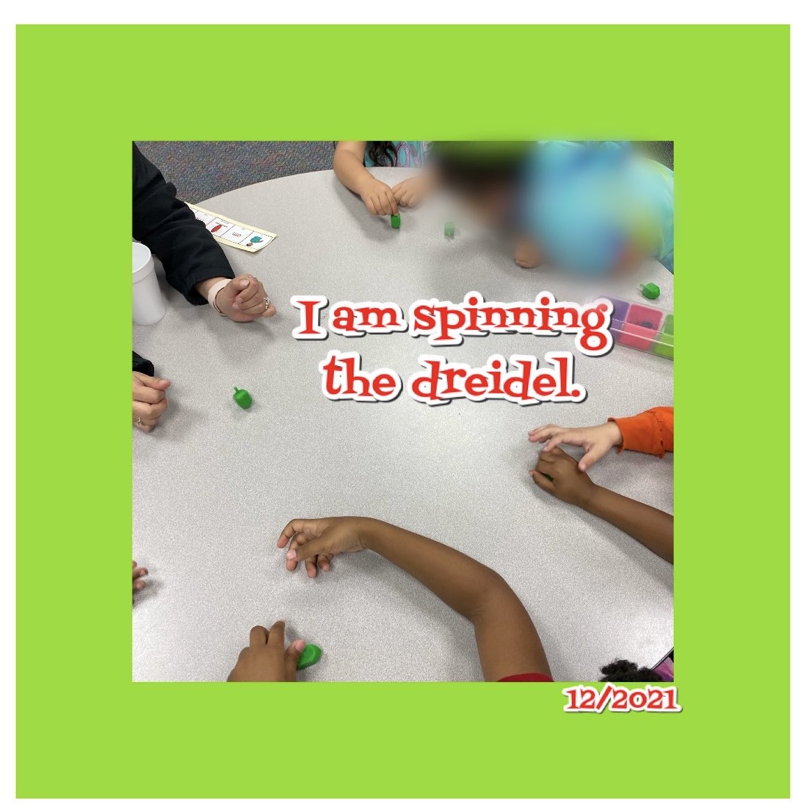 Andre_Bristol's tweet photo. Reindeer games were a success! Students described actions with βI amβ doing sentences while playing frisbee with a reindeer, spinning dreidels, and creating with popsicle sticks! @CFISDAndre #AndreInAction #WhereLearningIsMagical @Juliebslp @AndreNByers #cfisdslps #cfisdslp https://t.co/vzQrlCUZp2