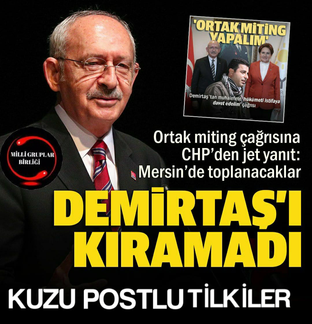 Kumpasları devam ediyor.
Şimdi ki asıl hedefleri Kasımpaşalı yiğittir. 
Türkiye’nin bu istikrarlı günlerine kolay gelmedik.
<a href="/RTErdogan/">Recep Tayyip Erdoğan</a> ı hayattayken korumak ve kollamak boynumuzun borcudur.!

KUZU POSTLU TİLKİLER