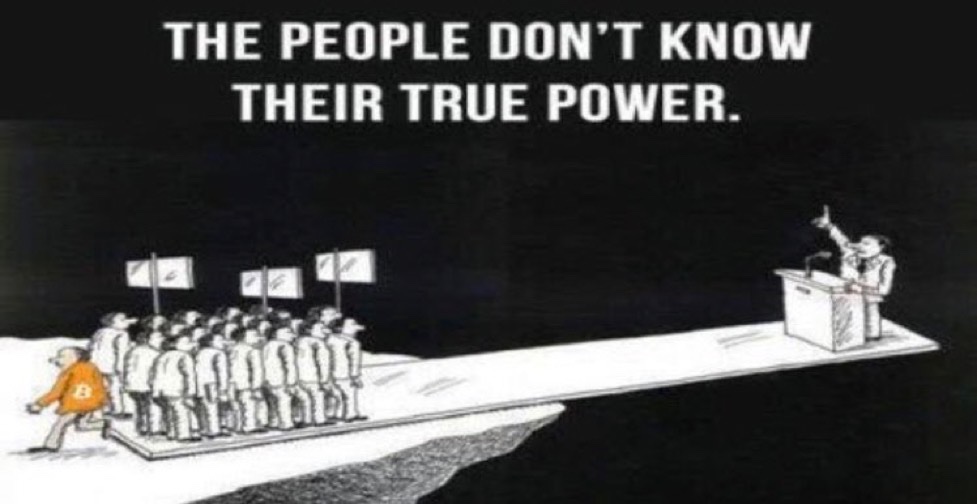 BitcoinMagazine's tweet photo. #Bitcoin is power to the people ✊ https://t.co/hhpQQ2Kyk7